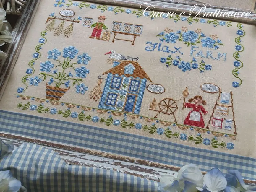 

Китайские наборы для вышивки крестиком, наборы для вышивки крестиком, льняная ферма 55-39 16 карат, 14 карат, сделай сам