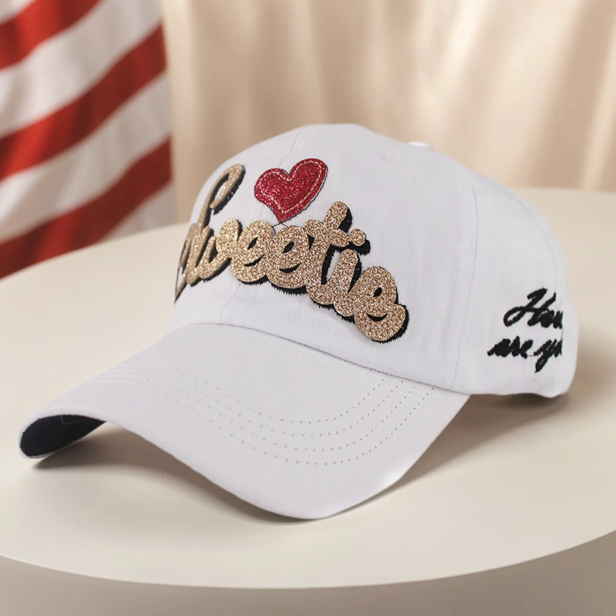 Fashion Summer Adult Girls Baseball Cap Adjustable Sweet Outdoor Beauty Women Hats Casual Breathable Embroidery Sunscreen Hat