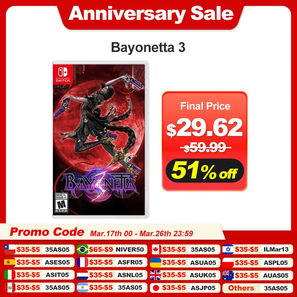 Bayonetta 1・2・3 セット (Nintendo Switch) Bayonetta 1 + 2 + 3 Trilogy - Nintendo Switch Factory Sealed
