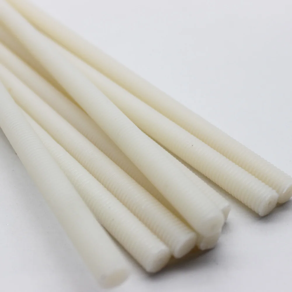 Plastic Nylon Threaded Rods Bars Studding M4 M5 M6 M8 M10 M12 M16 M20