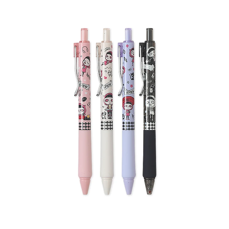 

M&G Gel Pen Ballpoint Pen 4/8 Pens 0.5mm Black Kawaii Anime Appearance Office Sign Pen Students Study Stationery Shop