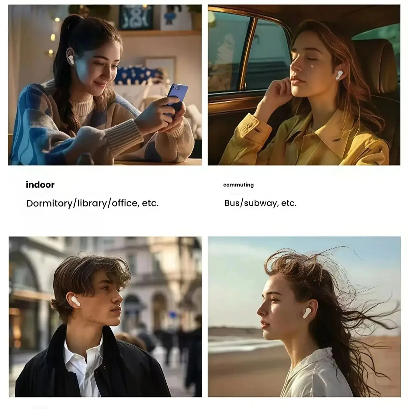 Wireless In-Ear Bluetooth Earbuds with Noise-Cancelling Mic for Sports, Music, and Gaming