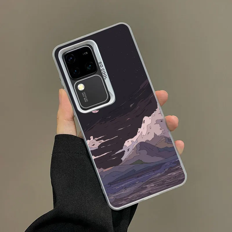 Anime Art Sky Landscape Laser Phone Case - Shockproof Cover