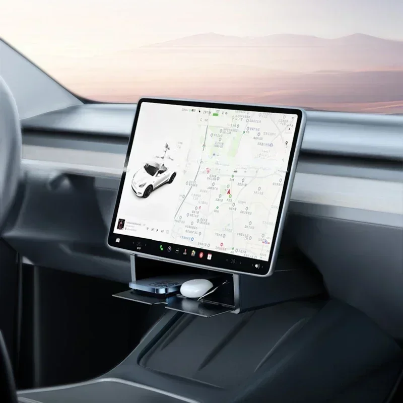 

Центральный экран навигации для Tesla Model 3/Y под ящик для хранения полка аксессуары для интерьера