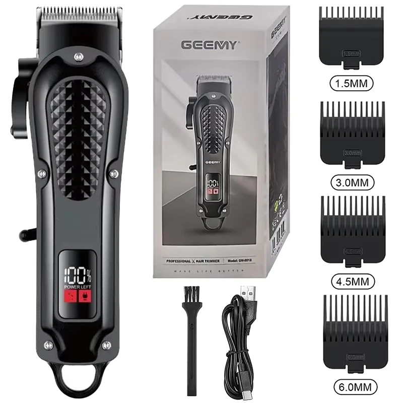 Adjustable Professional Clipper Barber Trimmer For Men Electric Powerful Hair Cutting Machine Rechargeable Haircut Kit_voghion.com