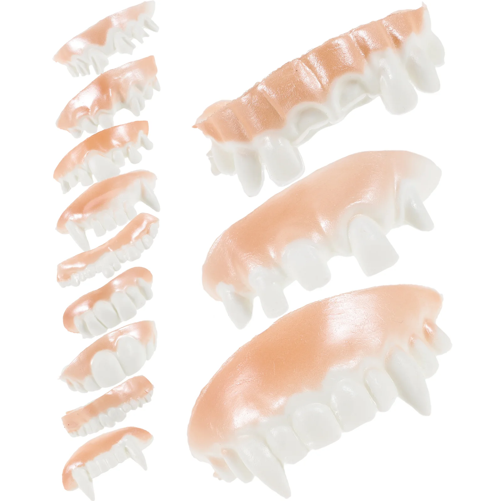 

Halloween Costume Props Ugly Fake Teeth Dentures Tricky Props Party False Teeth Makeup Ghost Bucktooth Gum Braces