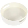 Rotating Tray Turntable Kitchen Storage Containers for Spice Jar Food Snack Tray Non Slip Dried Storage Plate, White 1