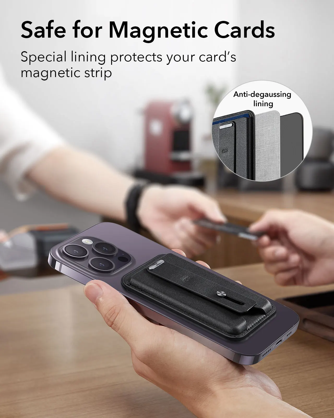 Étui de rangement magnétique pour cartes à puce ESR pour iPhone HaloLock | Diversi