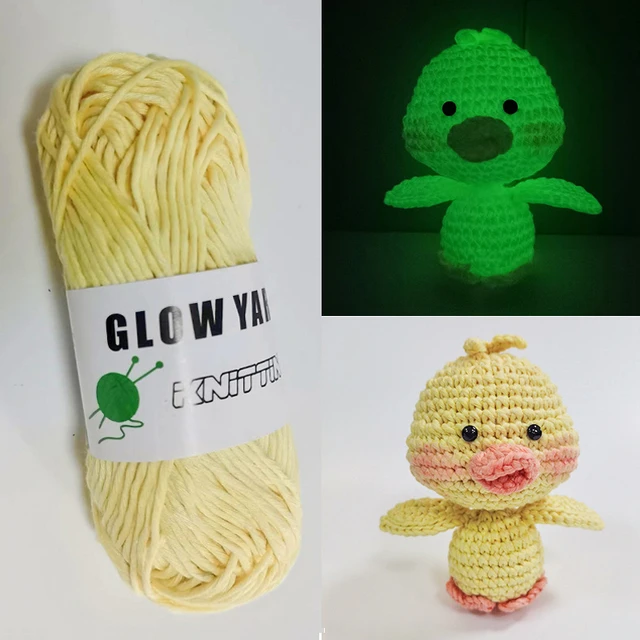 Knitting Yarn Crochet Glow in The Dark Chunkys Yarn Hand Making Luminous  Fine Yarn Wool Knitted