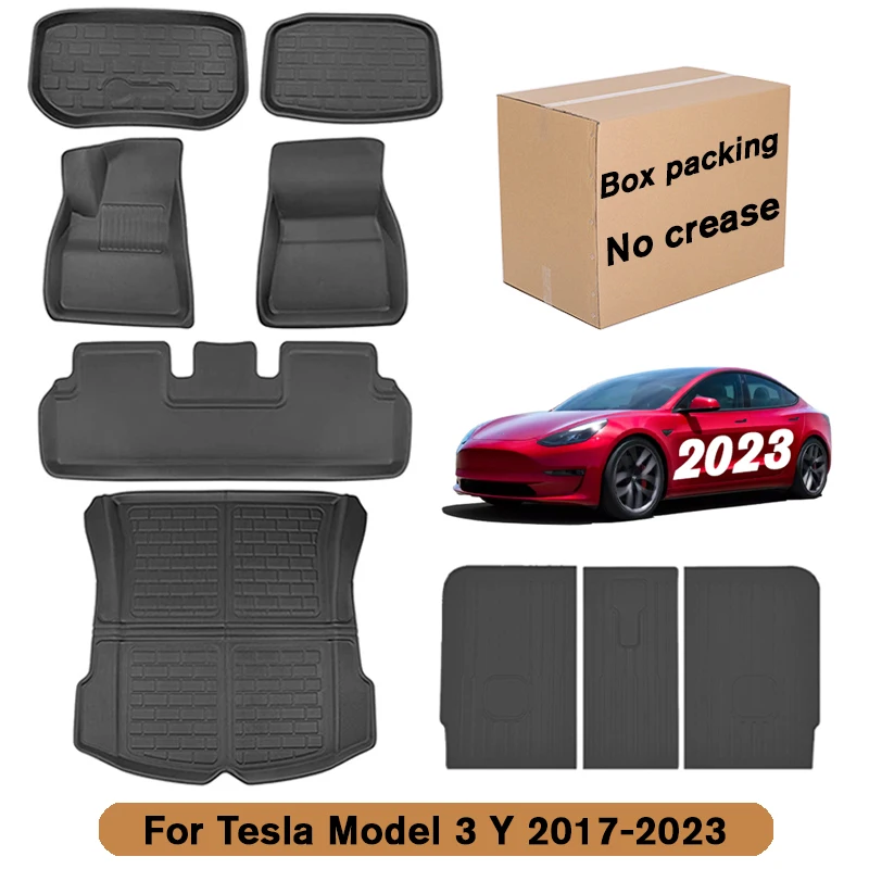 Floor Mats Trunk Mat Tesla Model 3 Y 2022 2021 Left Right Driving All
