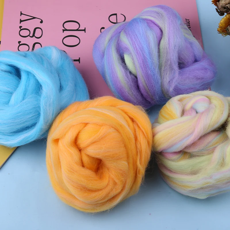 9pcs Felting Wool For Needle Felting Handmade Doll Making Felt Woll Fibre Roving DIY Craft Accessories Tool wool felting kit needle felt kit needle felting wool wool felting needles
