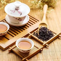 1/4Pcs Bamboo Teacup Coasters Mug Cup Square Mats Table Heat Insulated Pads for Kung Fu Tea Coffee Snack Retro Teaism Decoration 4
