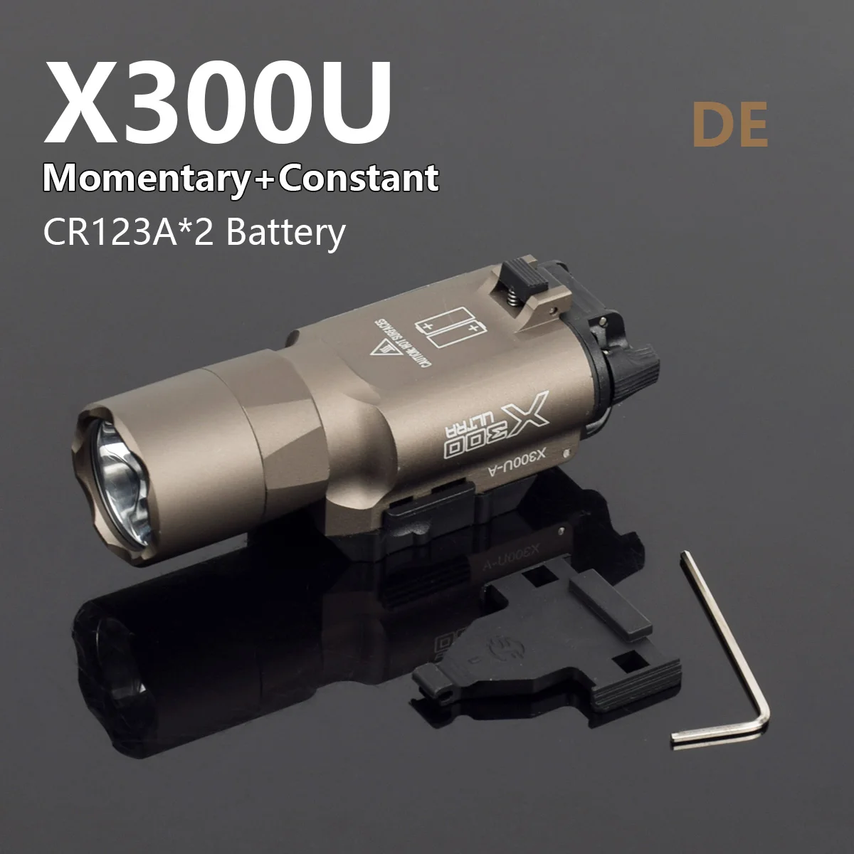 SureFire X300 X300U X300UH-B XH35 X300V IR-Taschenlampe für 20-mm-Schiene mit Dual-Schalter, 600 Lumen, Aluminium, konstant und momentan – Detail 21