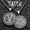 Hell Demon Satan Lucifer Stainless Steel Men Necklaces Pendant Chain Powerful Amulet Vintage For Women Jewelry Gifts Wholesale 1