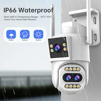 JOOAN 4K WiFi caméra IP extérieure 10x Zoom optique trois objectifs double écran PTZ caméra suivi automatique sécurité à domicile CCTV Surveillance 6