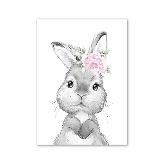 Personalized Animal Nursery Wall Art - Canvas Paintings
