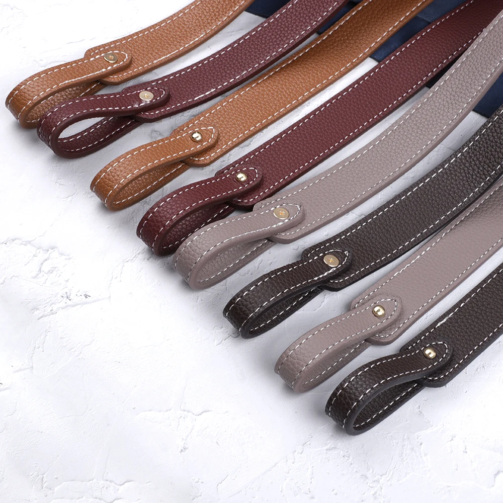 66cm Detachable Bag Handle Replacement Bag Strap Luxury Women Soft Leather Shoulder Strap Bag Accessories Lychee Pattern Strap
