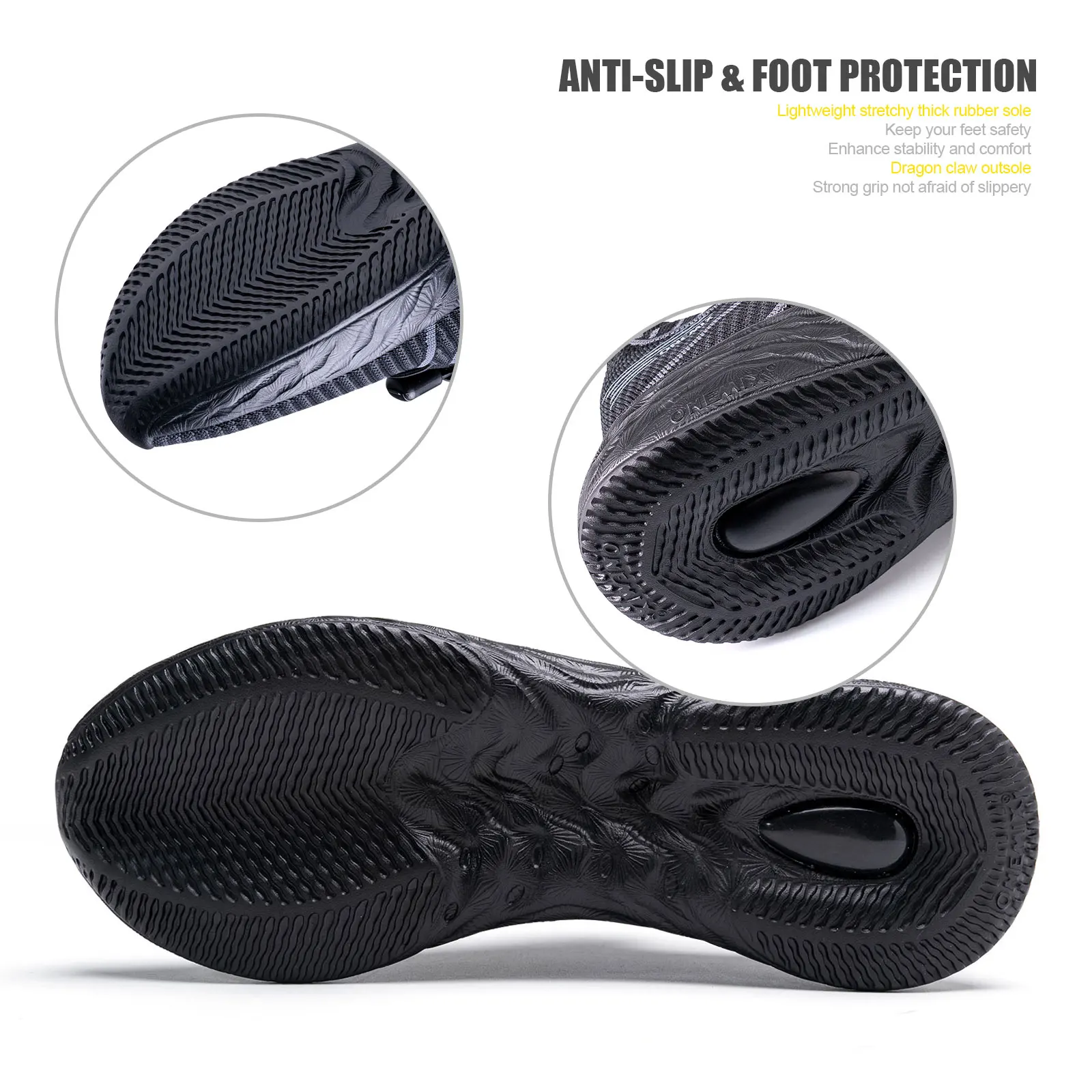 ONEMIX Waterproof Running Shoes for Men Summer Breathable Mesh Unisex Sneakers For Outdoor Slip-on Male Walking Trekking Shoes