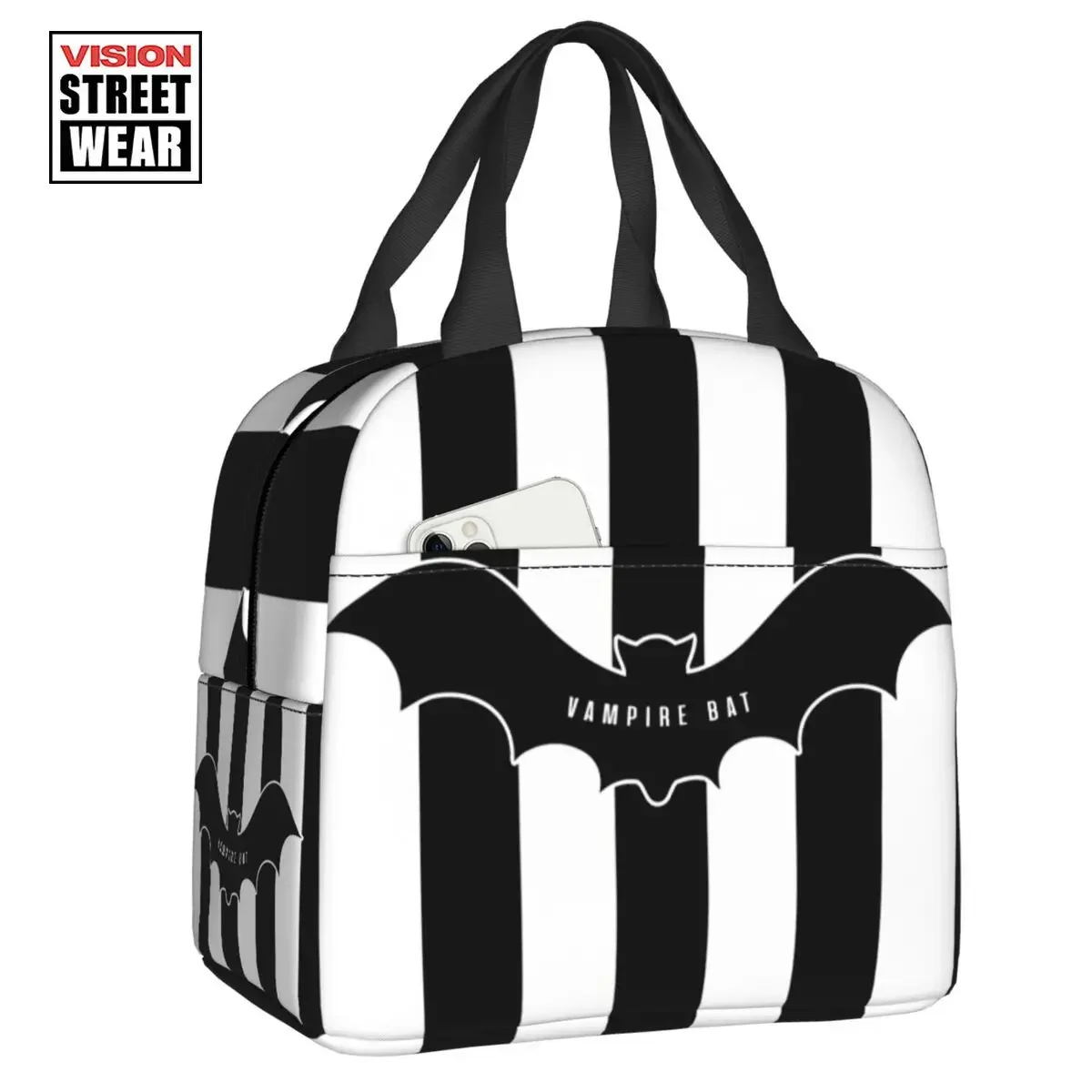 

Термоизолированная сумка для ланча с летучими мышами-вампирами, женский портативный контейнер для еды в готическом стиле на Хэллоуин, многофункциональный контейнер для еды