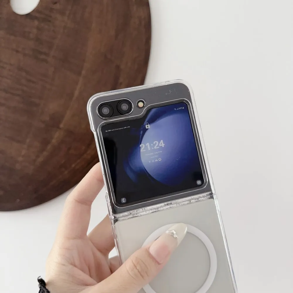 Transparent Shockproof Magnetic Case with Wireless Charging