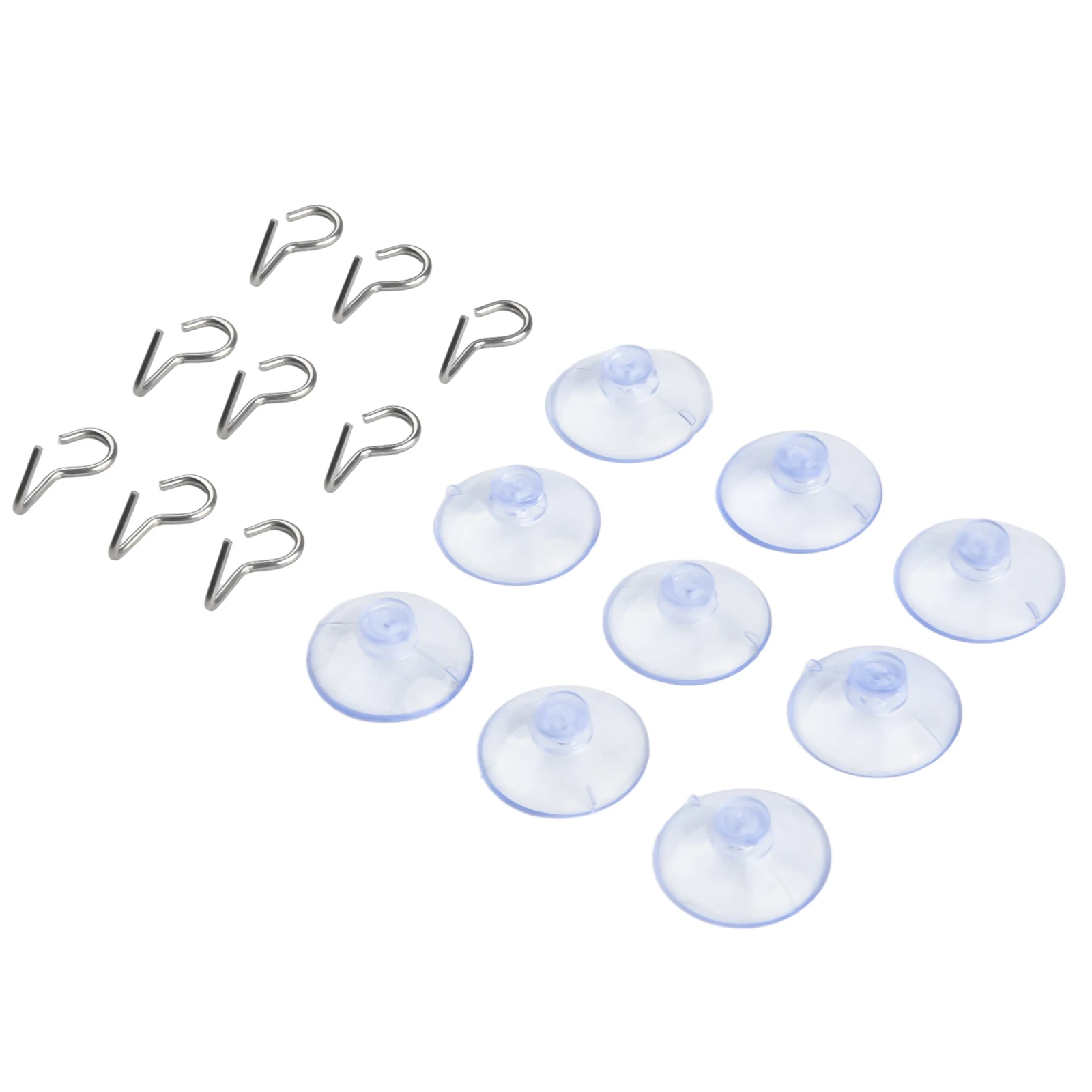 

20 PCS Suction Cups Hooks 25mm Bathroom Hanger Strong Transparent With Metal Hooks Hanging Kitchen Sucker Cup Towel