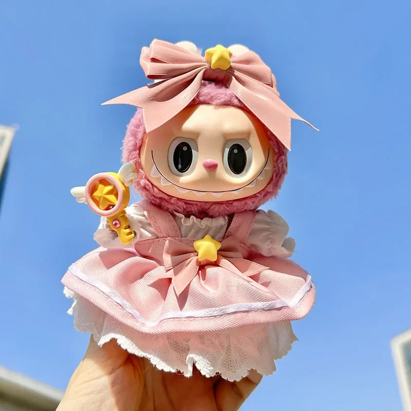 17cm Cute Baby Clothes Accessories For Korea Kpop Exo Labubu Idol Dolls Skirt Doll Clothes Clothing Fans Overalls 2