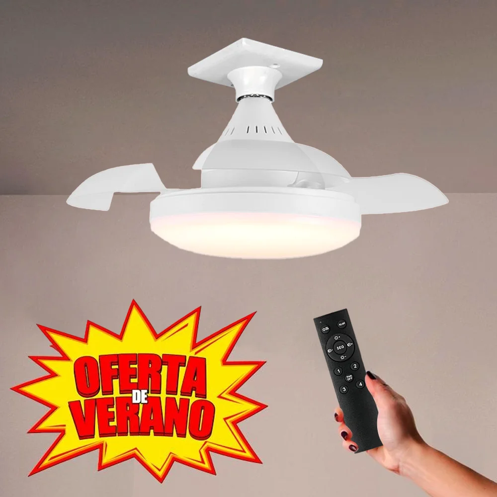Smart LED Ceiling Fan Light Remote Control APP Adjustable Color Temperature Brightness Lamps Living Room Bedroom Indoor Lights