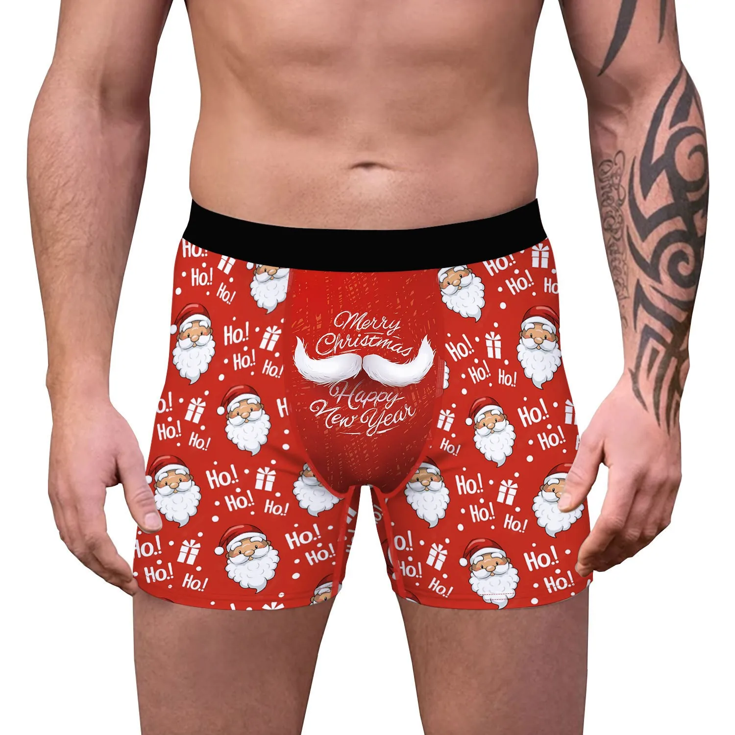 Men's Digital Printed Underwear Boxers Briefs Autumn