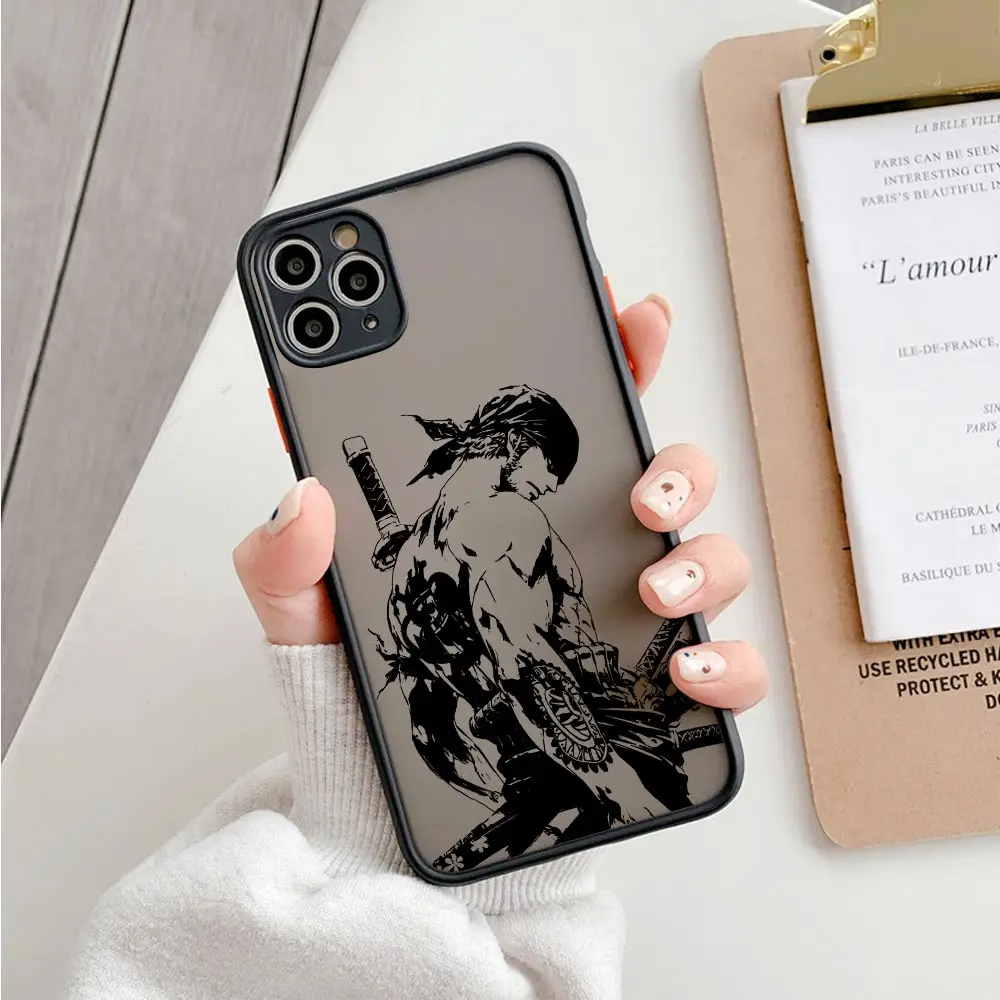 thumbnail image 1 of Luffys-funda mate Gear 5 Zoro para iPhone, carcasa transparente de una pieza para iPhone 16, 15, Pro Max, 13, 12, Mini, 11, 14 Plus, 15, 16 Pro Max, 1 of 5