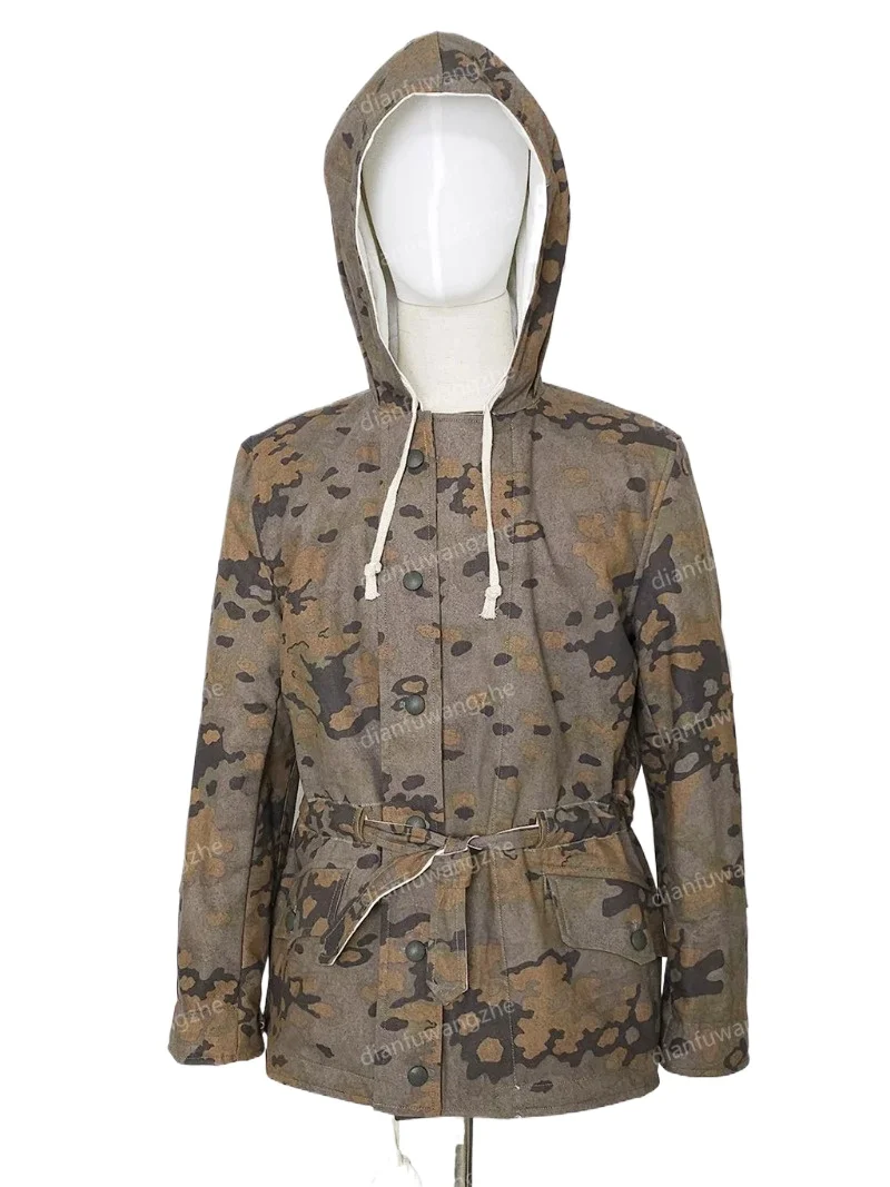 Reproduction Cosplay GERMAN UNIFORM AUTUMN OAK LEAF CAMO camouflage WINTER REVERSIBLE PARKA Work Wear
