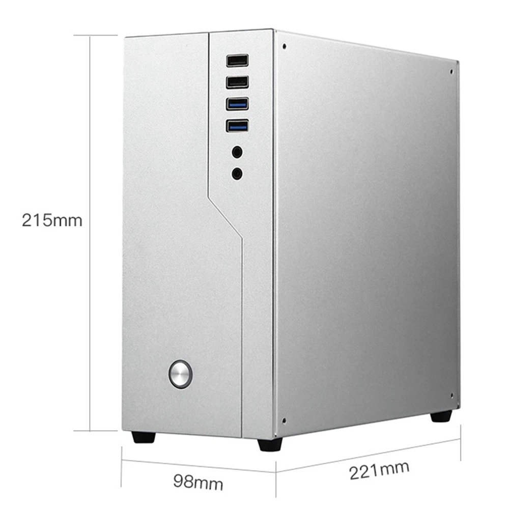 미니 ITX 컴퓨터 케이스 올 알루미늄 소프트 HTPC 오피스 싱글 슬롯 PCIE 데스크탑 케이스-ABIU
