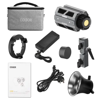 Colbor 카메라용 LED 사진 조명, 비디오 인터뷰 스튜디오 사진 램프, CL100X, 이중 색상, 2700-6500K, 100W