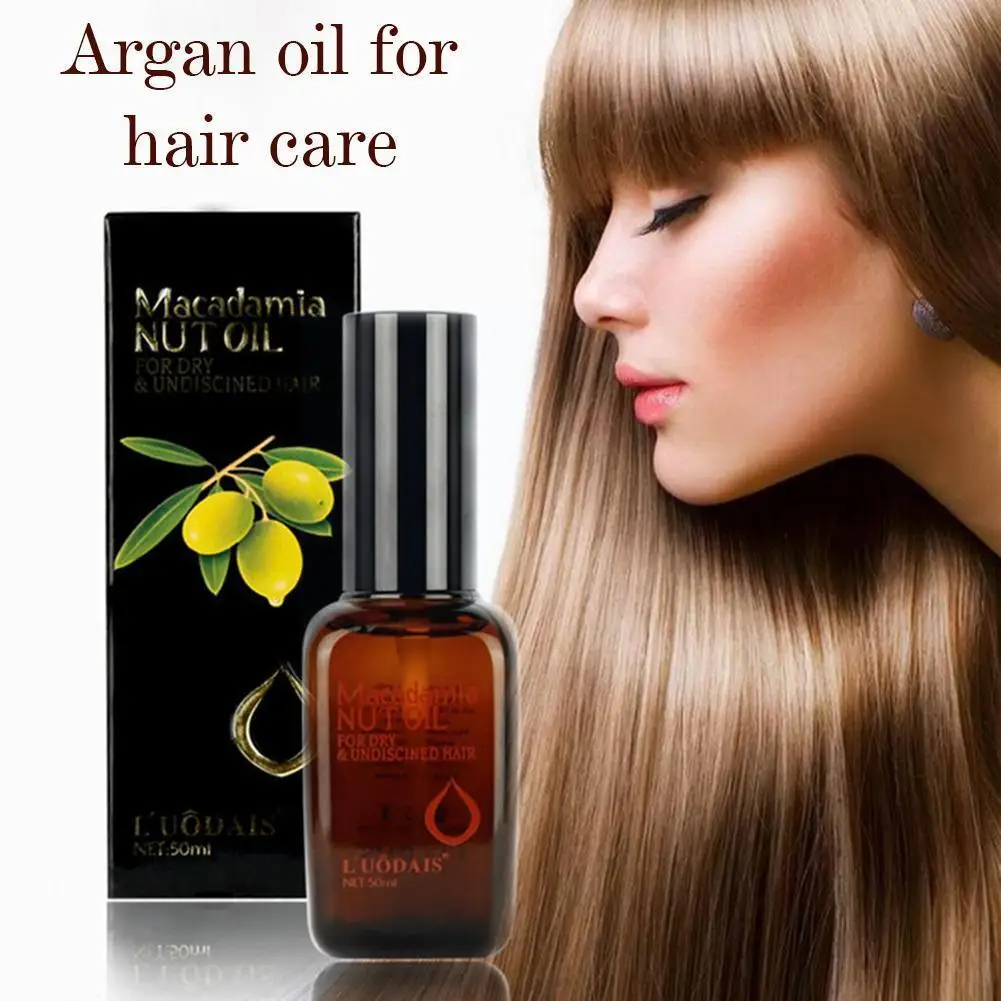 

50ML Multi-functional Moroccan Argan Hair Oil Hair Damage Moisturizing Dry Absorbed Repair Oils Scalp Nourish Treatments H2D8