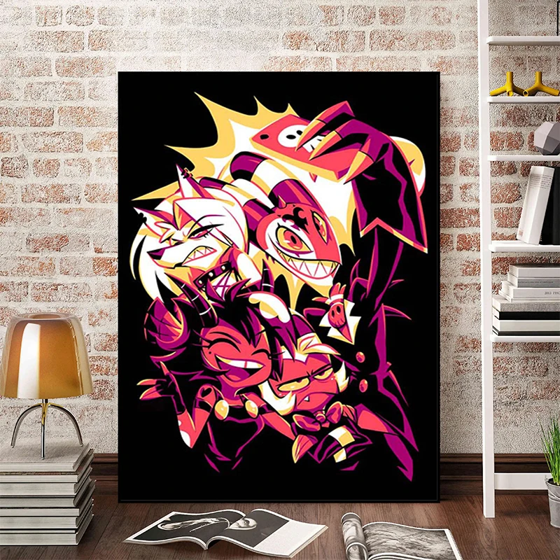 

Helluva Boss Decorative Paintings Anime Home and Decoration Decorations for the Room Wall Decor Poster Canvas Art Posters Cute