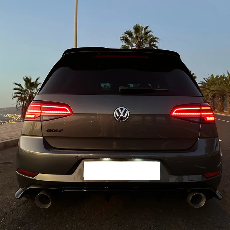 Car Exhaust Tip System 1 Pcs Matte Stainless Steel Car Exhaust Tip System Pipe Universal Exhaust Tip For VW GTI MK7 Golf7 Nozzle 60MM 63mm Muffler