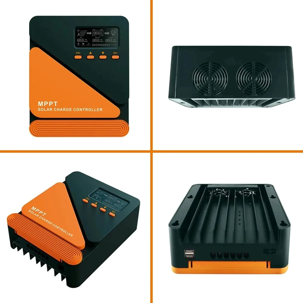 Efficient MPPT Solar Controller: 40/60A, Versatile 12/24V Battery Compatibility,