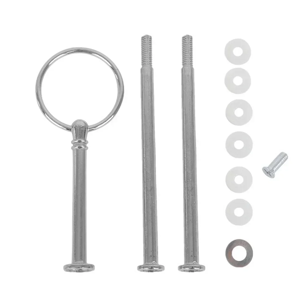 3 שורות עוגת כתר לעמוד צלחת פירות ידית מוט חומרה מתאים מחזיק מעמד עבור מסיבת חתונה