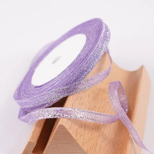 22m 6mm Colorful Glitter Metallic Ribbon for Festive Wrapping & DIY Crafts