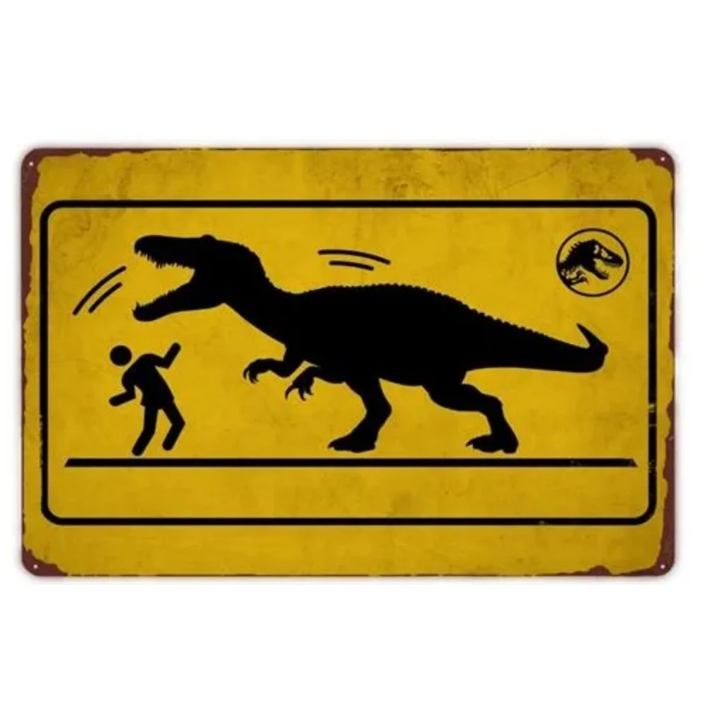 Funny Beware of Raptor Metal Tin Sign, Slow Down Sign, Outdoor Zoo Plaque, Dinosaur Warning Sign, Wall Decor, 8x12 Inch - AliExpress funny-beware-of-raptor-metal-tin-sign-slow-down-sign-outdoor-zoo-plaque-dinosaur-warning-sign-wall-decor-8x12-inch-aliexpress