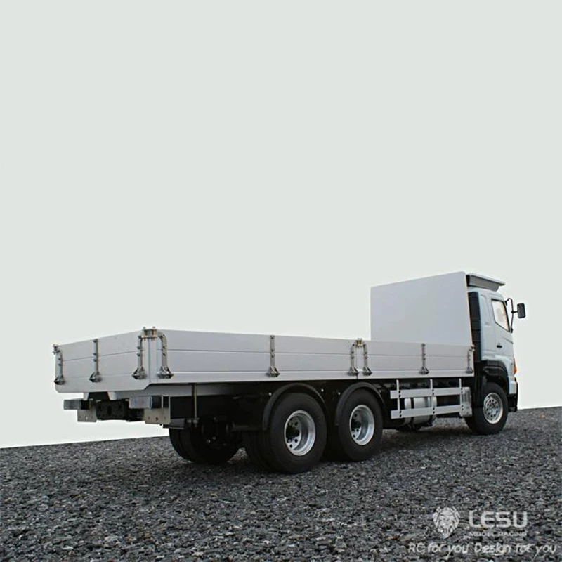 1/14 Simulation truck 6X4 flatbed truck RC Remote control metal transporter modified LESU model 2