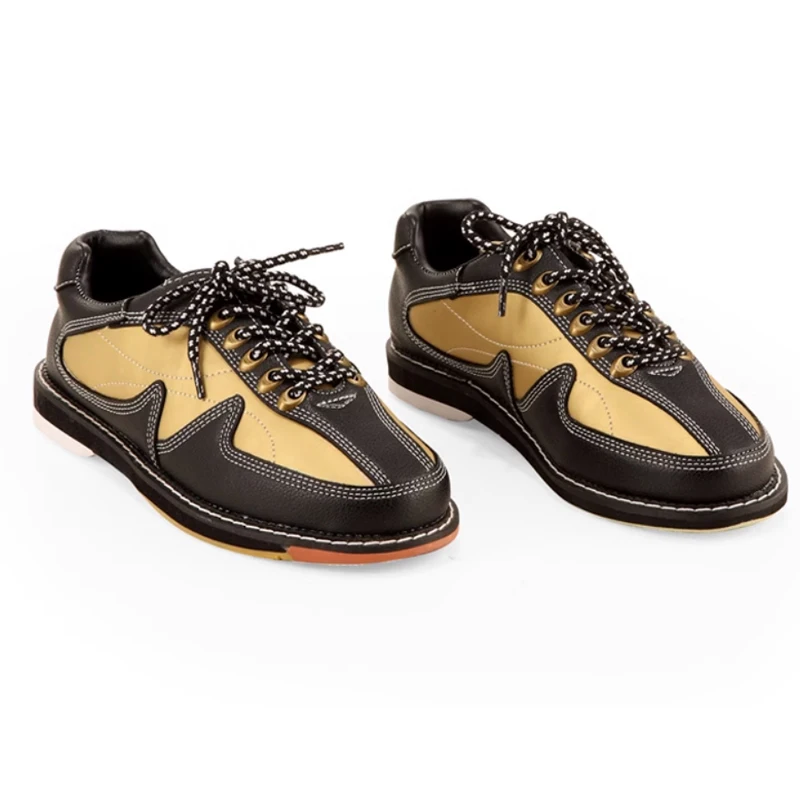Women Men Genuine Leather Bowling Shoes Unisex Breathable Skidproof Sneakers Lace-up Cushioning Indoor Shoes for Bowling bowling shoes