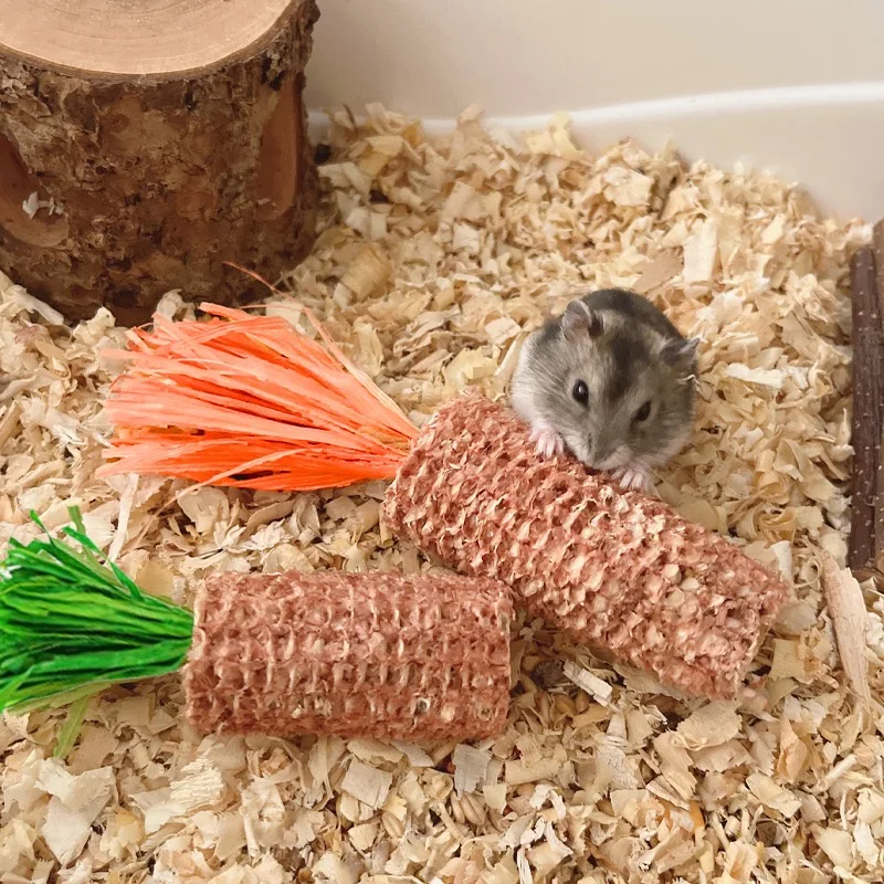 Bite Resistant Corncob Toy for Hamster Teeth Cleaning Energy Relieve Syrian Rabbit Accessories Natural Safety Small Pet Supplies