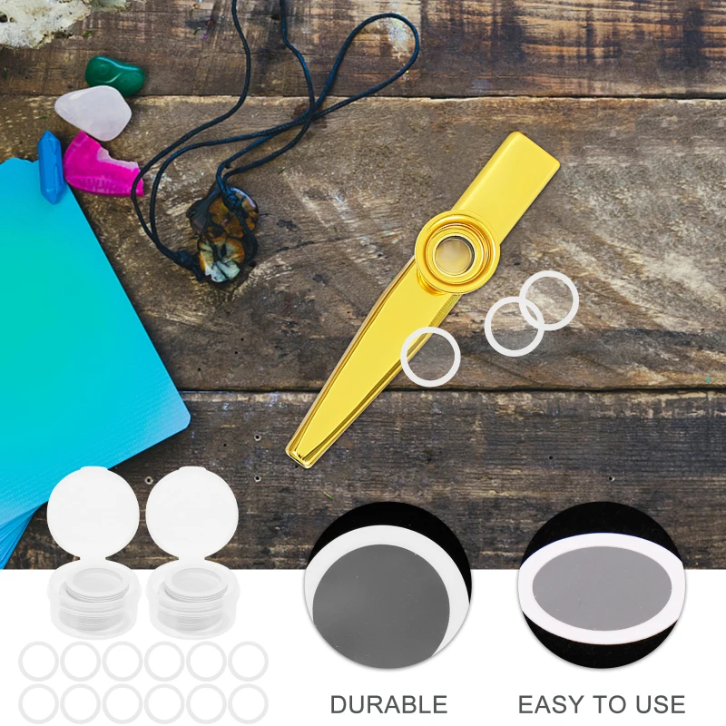 Description Picture 5 of item60 Pcs Kazoo Musical Instruments Flute Supplies Diaphragms Kids Film Accessories Membrane Replacement Child