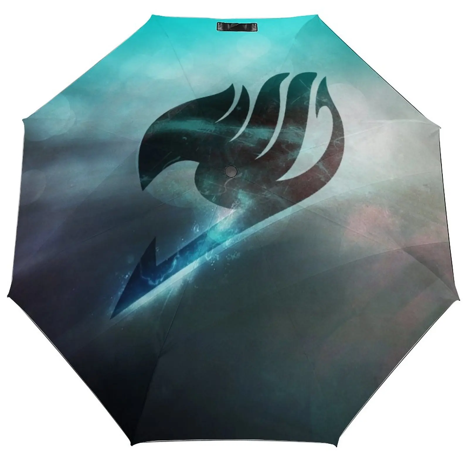 

Anime Fairy Tail Printed Umbrella Rain Women Automatic Umbrella Three Folding Sun Protection Umbrella Male Portable Parasol