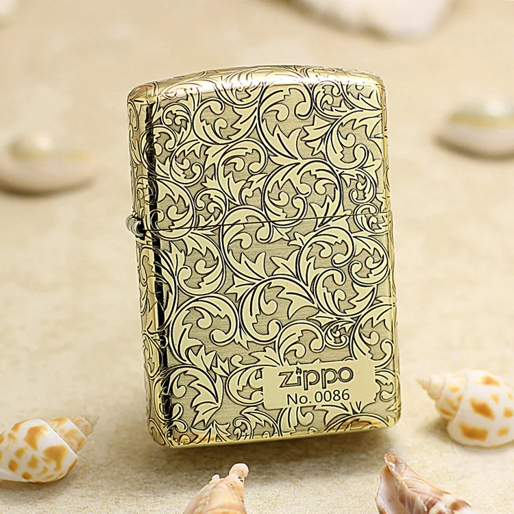 

Оригинальная зажигалка Zippo carving, медная ветрозащитная Зажигалка для сигарет, керосиновые зажигалки, подарок с кодом против подделки