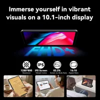 KOOMDIGI W30 Tablette PC Android 16 de 10,1 pouces, 12 Go de RAM (4 Go + 8 Go d'extension), 128 Go de ROM, écran HD IPS 1280x800, WiFi 2,4G+5G, double caméra 5MP+13MP, batterie 5000 mAh, Type-C 3