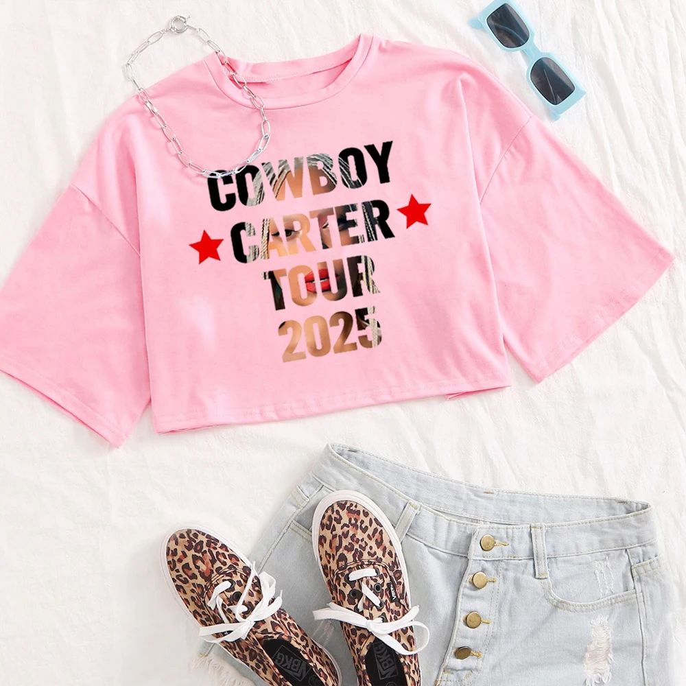 Beyonce Cowboy Carter Tour 2025 Crop Tops Camisa Beyonce Merch Confort  Casual Mujer Crop Tops - AliExpress, image size:1000x1000