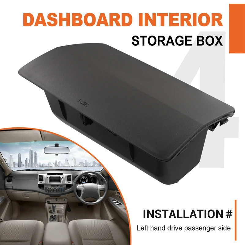Dark Gray LHD Dashboard Interior Storage Box For Toyota Vigo 2002-2014 55042-0K020