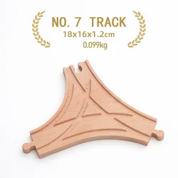 Deluxe Wooden Train Track Accessories Set for Kids - Premium Quality Railway Toys (Track No 7)