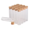 5 Pieces 40ml Test Tubes with Cork Stopper 25*100mm Glass Tubes Terrarium Spice Jars Bottles Vials for Craft Lab Accessory DIY 3